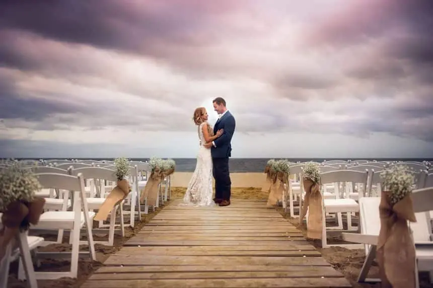 Ocean Place Resort and Spa beach wedding.
