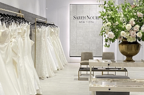 Luxury wedding gowns at Sareh Nouri at the Mall at Short Hills, NJ.