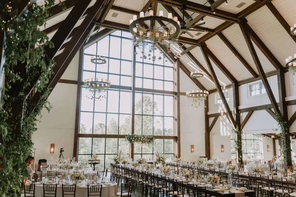 Modern farmhouse wedding venue at Crossed Keys Estate in Andover, NJ