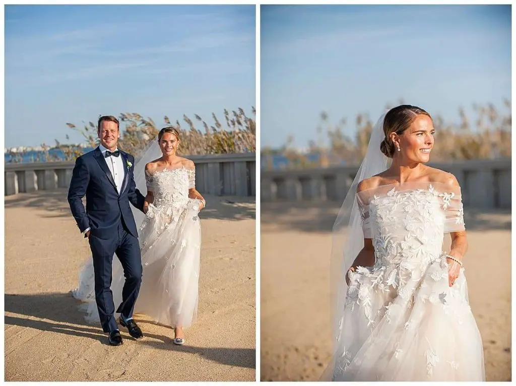 The bride and groom