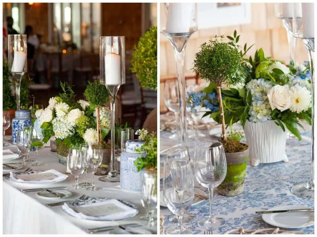 Tables at Rumson Country Club wedding