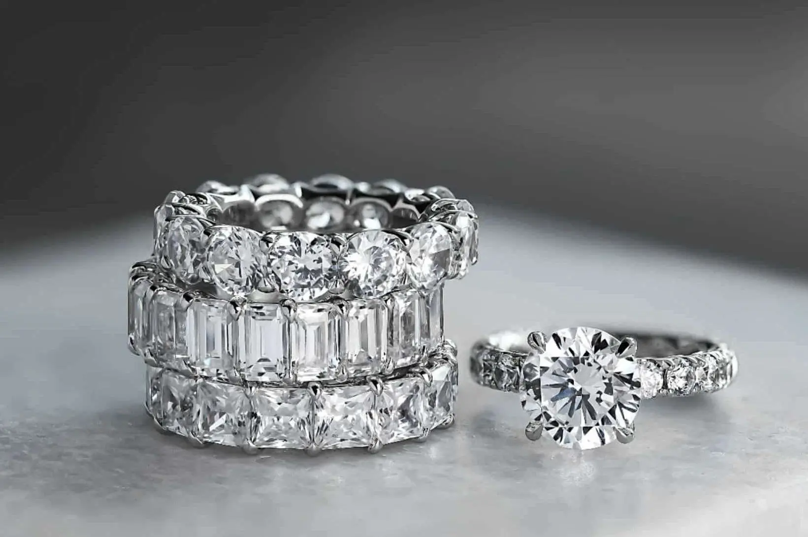 Diamond wedding bands from Roman Jewelers