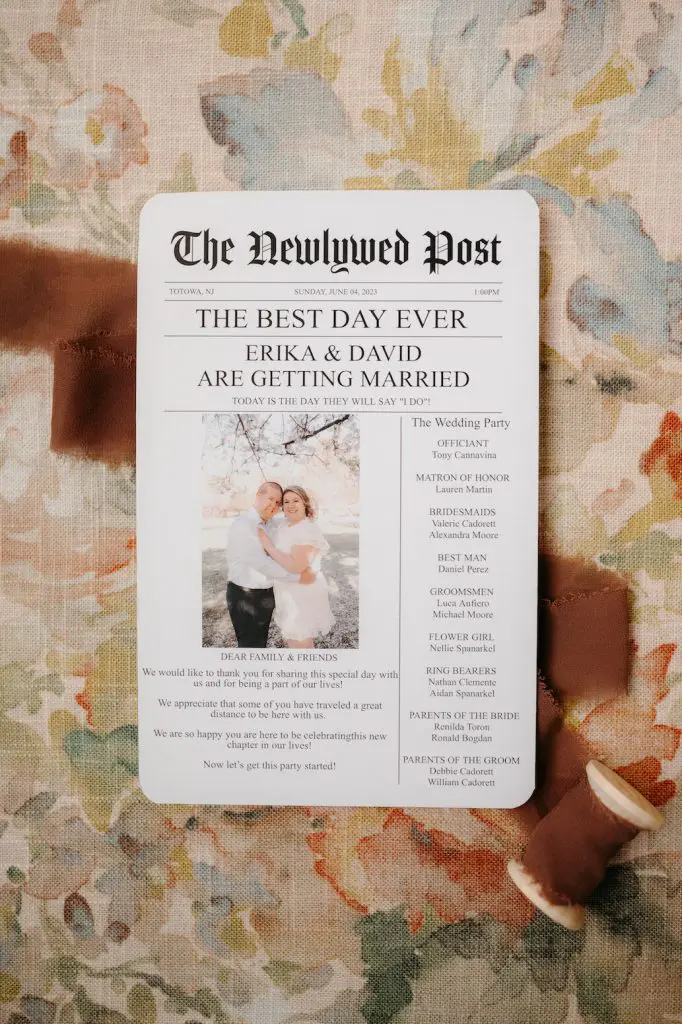 Wedding program