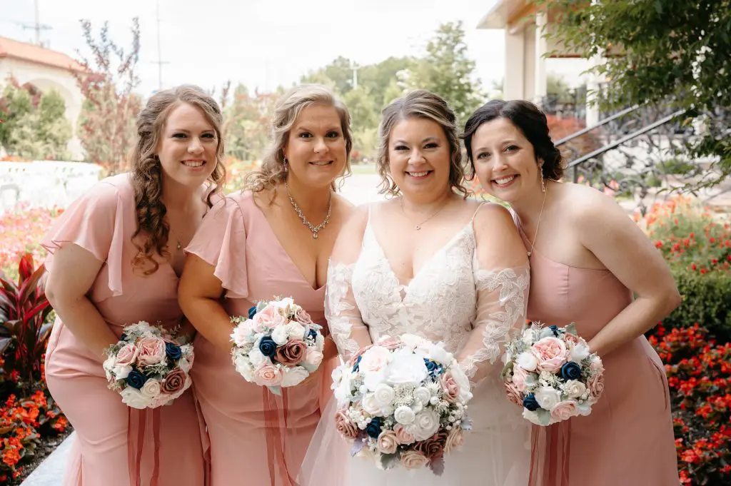 Bride and bridesmaids