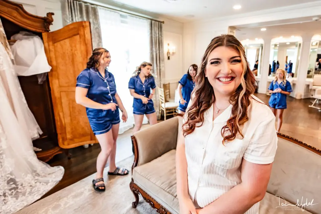 Bride and bridesmaids