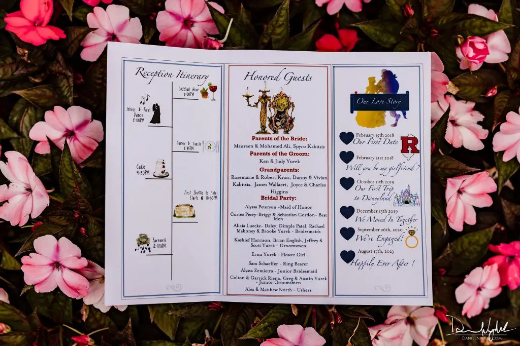 Wedding program