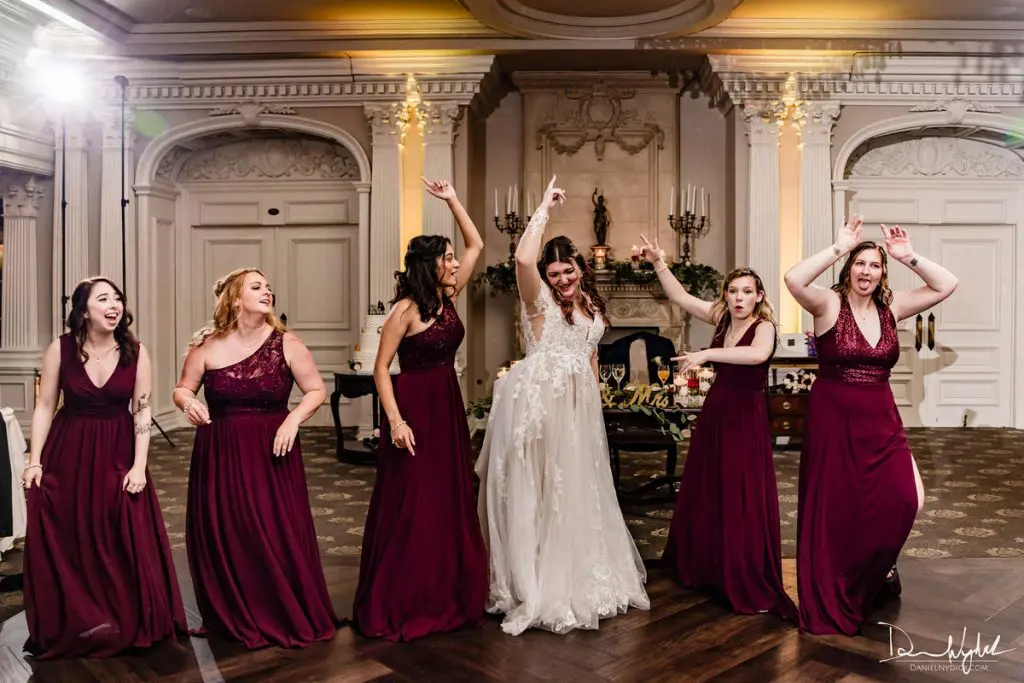 Bride and bridesmaids