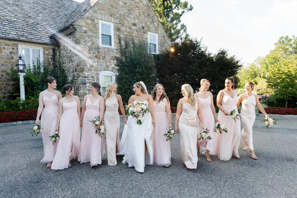 Bride and bridesmaids