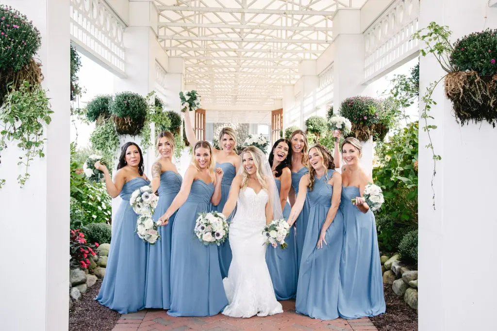 Bride and bridesmaids