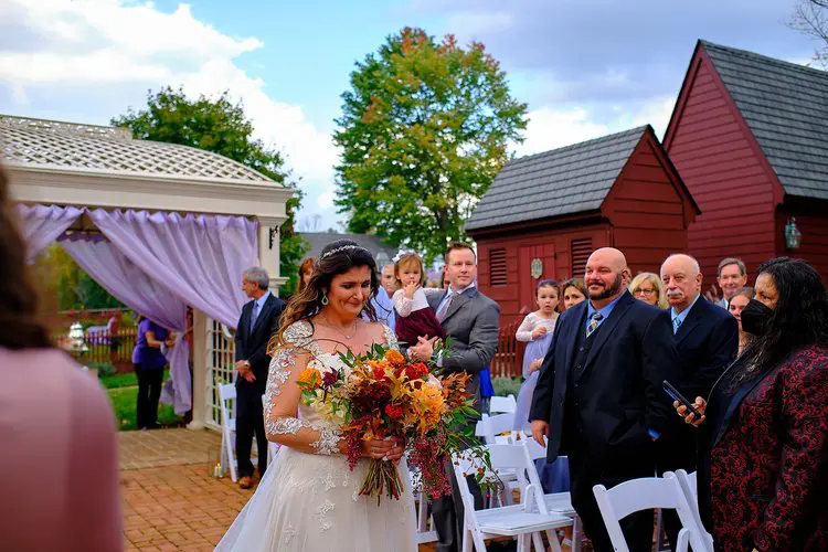 Outdoor wedding ceremony