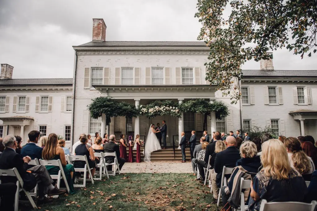 Outdoor wedding ceremony
