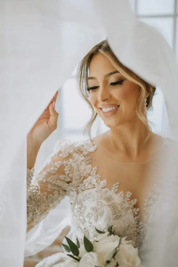 Bride in wedding gown