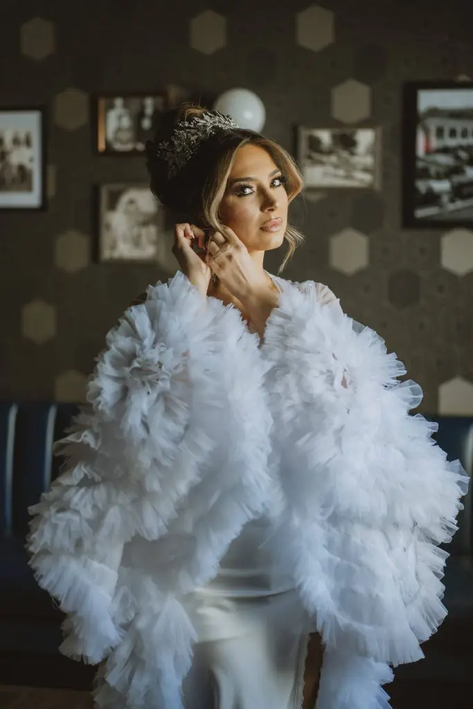Bride getting ready