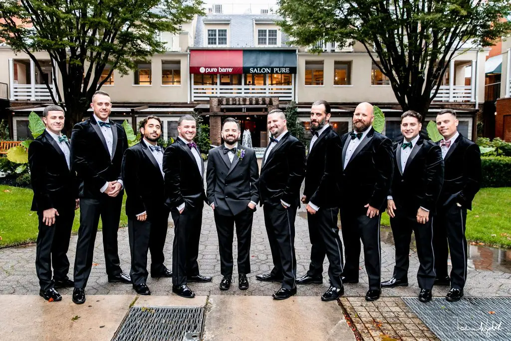 Groomsmen at Nassau Inn in Princeton, NJ