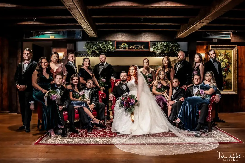 Bridal party at Nassau Inn, Princeton, NJ