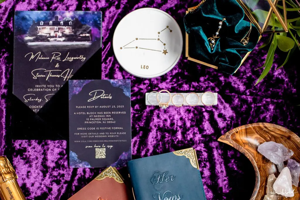Wedding invitations at the Nassau Inn in Princeton, NJ