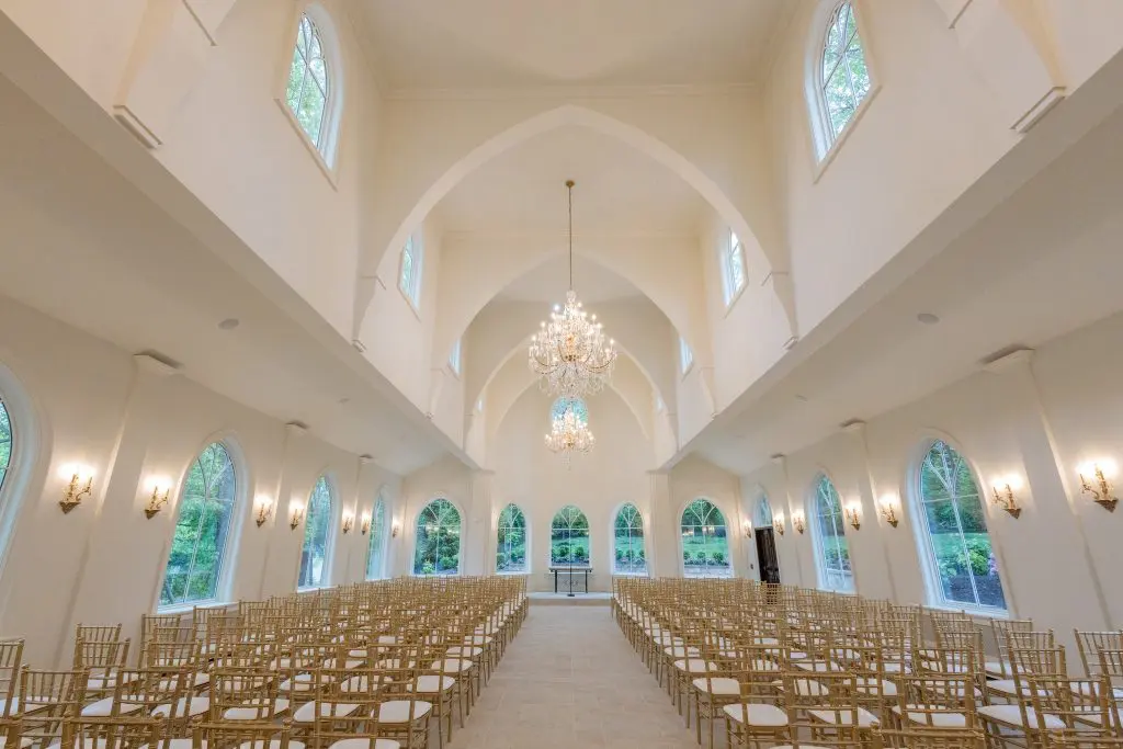 Brand-new wedding chapel at Nanina's in the Park in Belleville, NJ