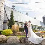 Bride and groom at Perona Farms wedding in Andover, NJ