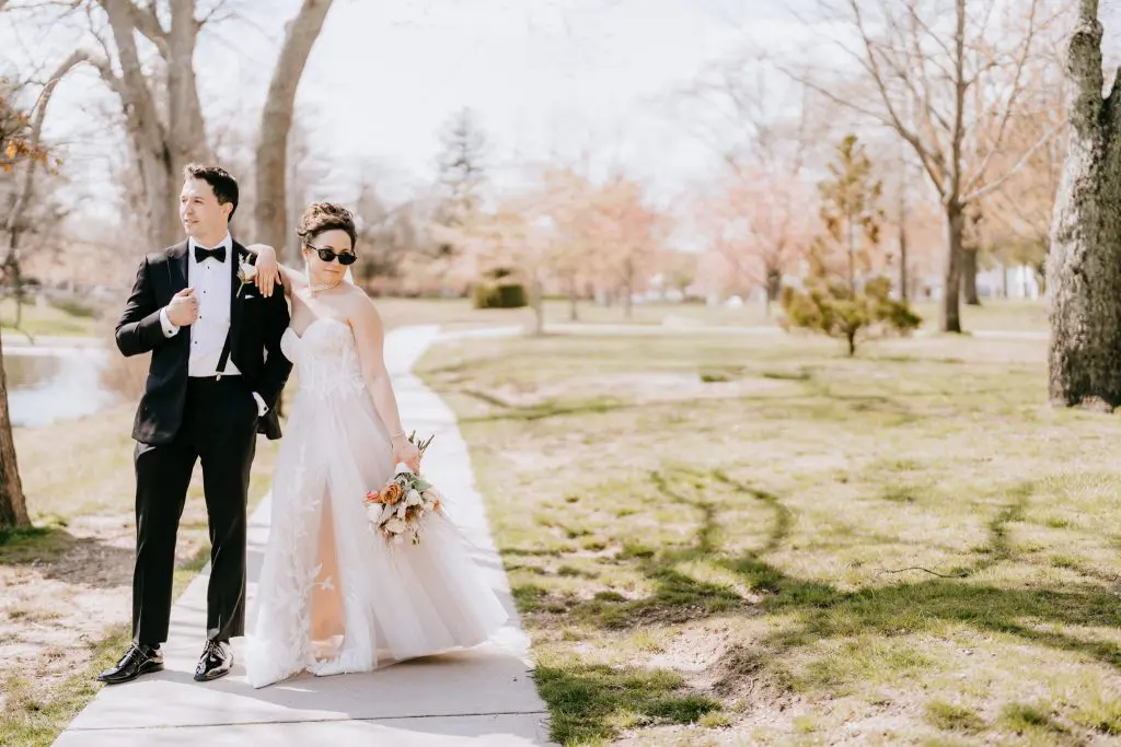 Bride and groom at 618 in Freehold, NJ