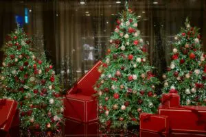 Christmas trees at NJ holiday wedding venues
