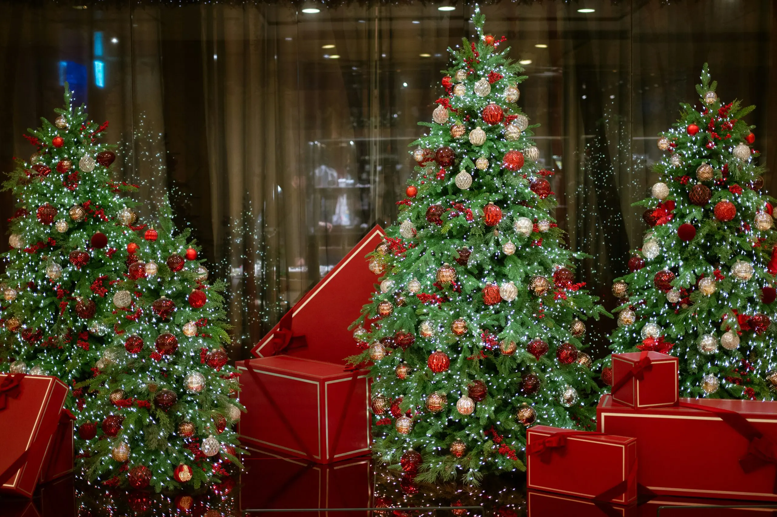 Christmas trees at NJ holiday wedding venues