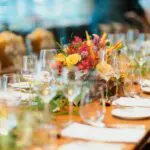 Table at wedding reception
