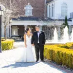Bride and groom at luxury black-tie wedding at The Rockleigh in Rockleigh, NJ
