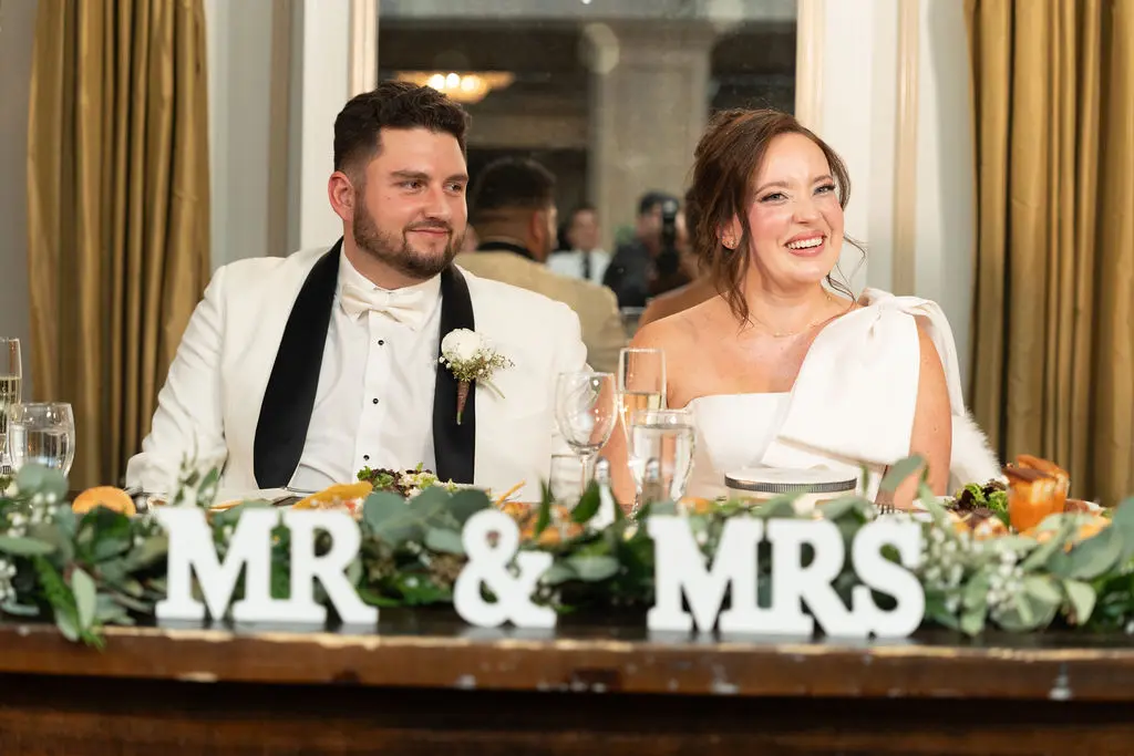 Bride and groom at Olde Mill Inn in Basking Ridge, NJ