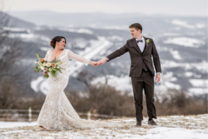Couple at wedding venue Red Fox Stables & Resort in Schoharie, NY