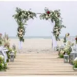 Wedding reception on the beach in Cape May. Ann Coen Photography