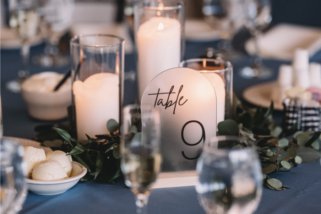 Wedding table at Avalon Golf Club in Cape May Court House, NJ