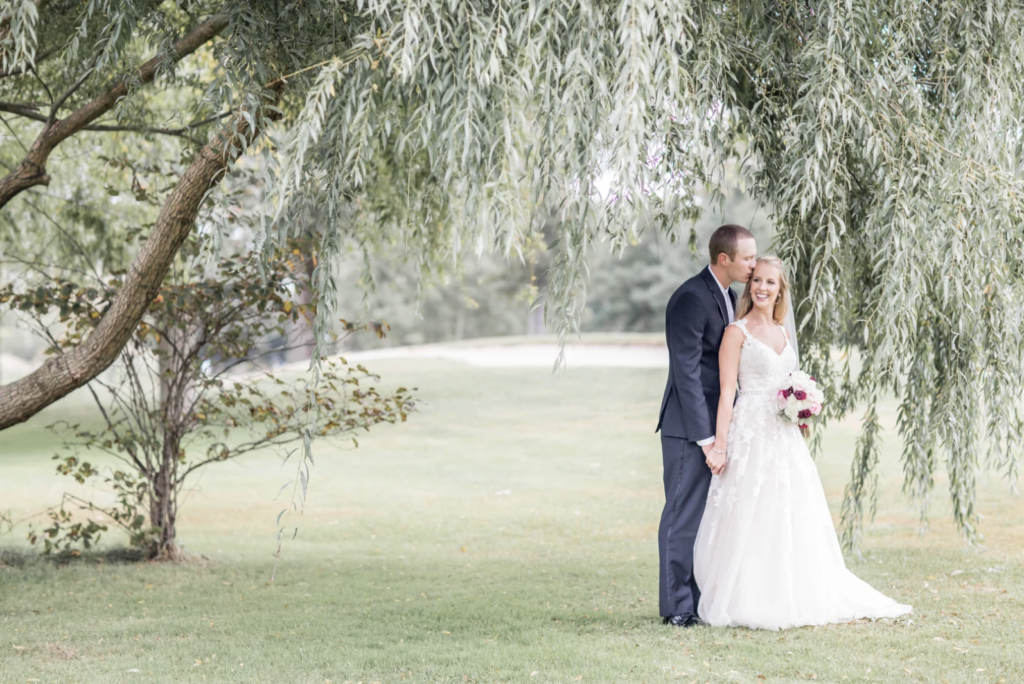 Bride and groom at Avalon Golf Club in Cape May Court House, NJ