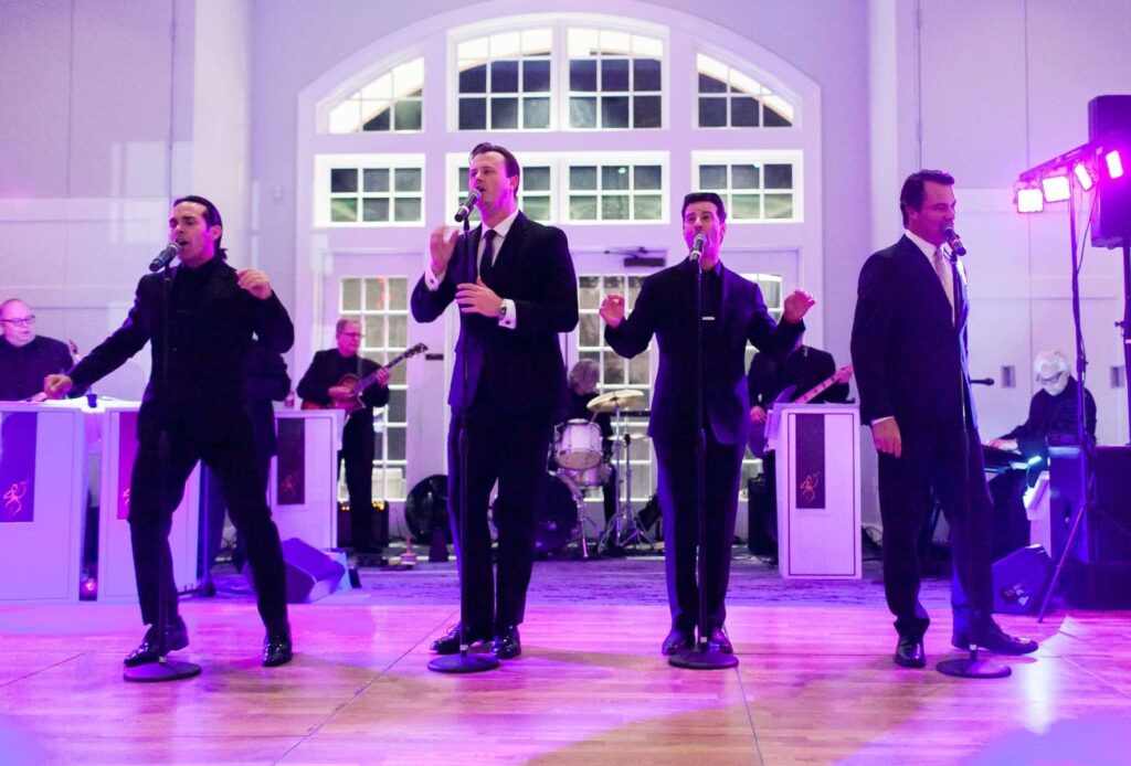 Jersey Boys style band playing at wedding