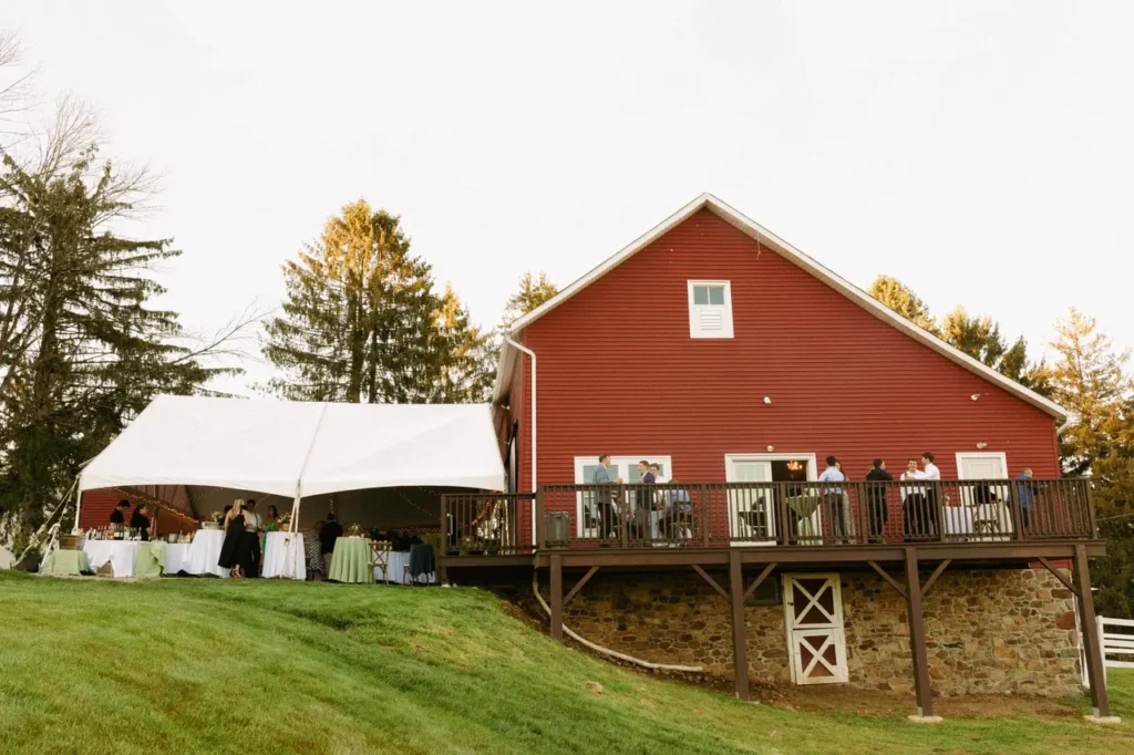 Ashton Farm's wedding barn in Califon, NJ