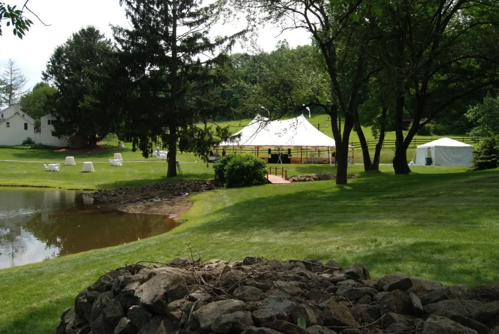 Ashton Farm's tented wedding space in Califon, NJ