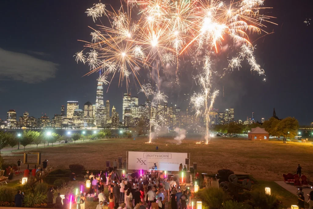 Fireworks at Liberty House in Jersey City, NJ