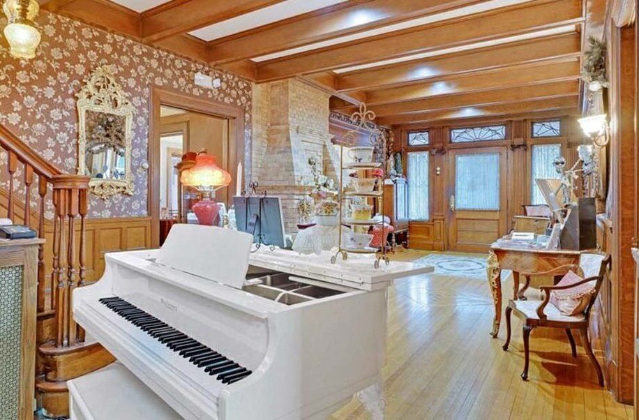 Grand piano in lobby at Mathis House in Toms River, NJ