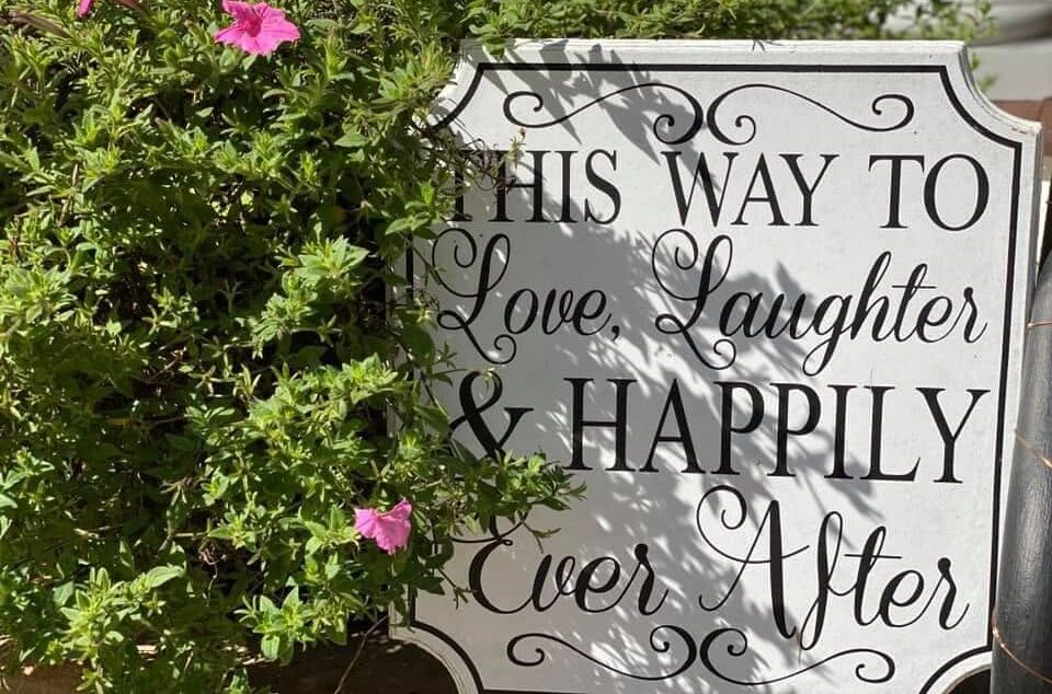 Wedding sign at Mathis House in Toms River, NJ