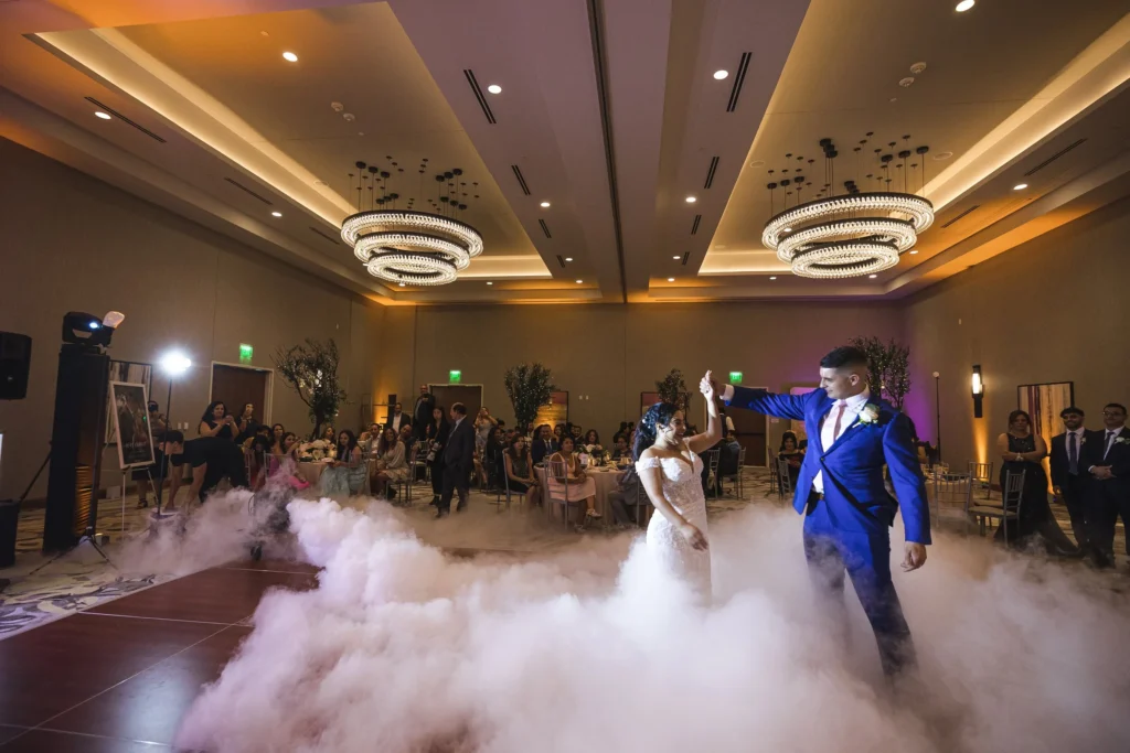 Bridal couple on dance floor at American Beauty Events in Berkeley Heights, NJ