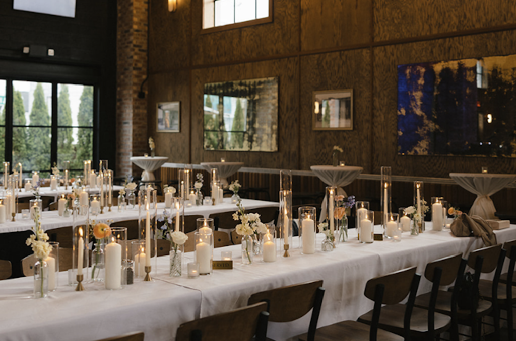 Reception at MudHen Brewing wedding in Wildwood, NJ